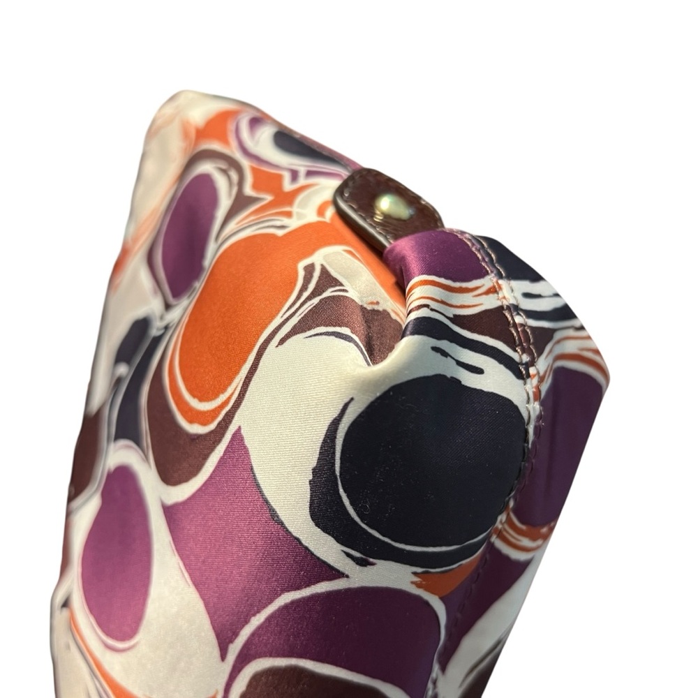 COACH 1941 ASHLEY OP ART SIGNATURE BAG IN SATIN AND LEATHER EXCELLENT CONDITION - Picture 4 of 13